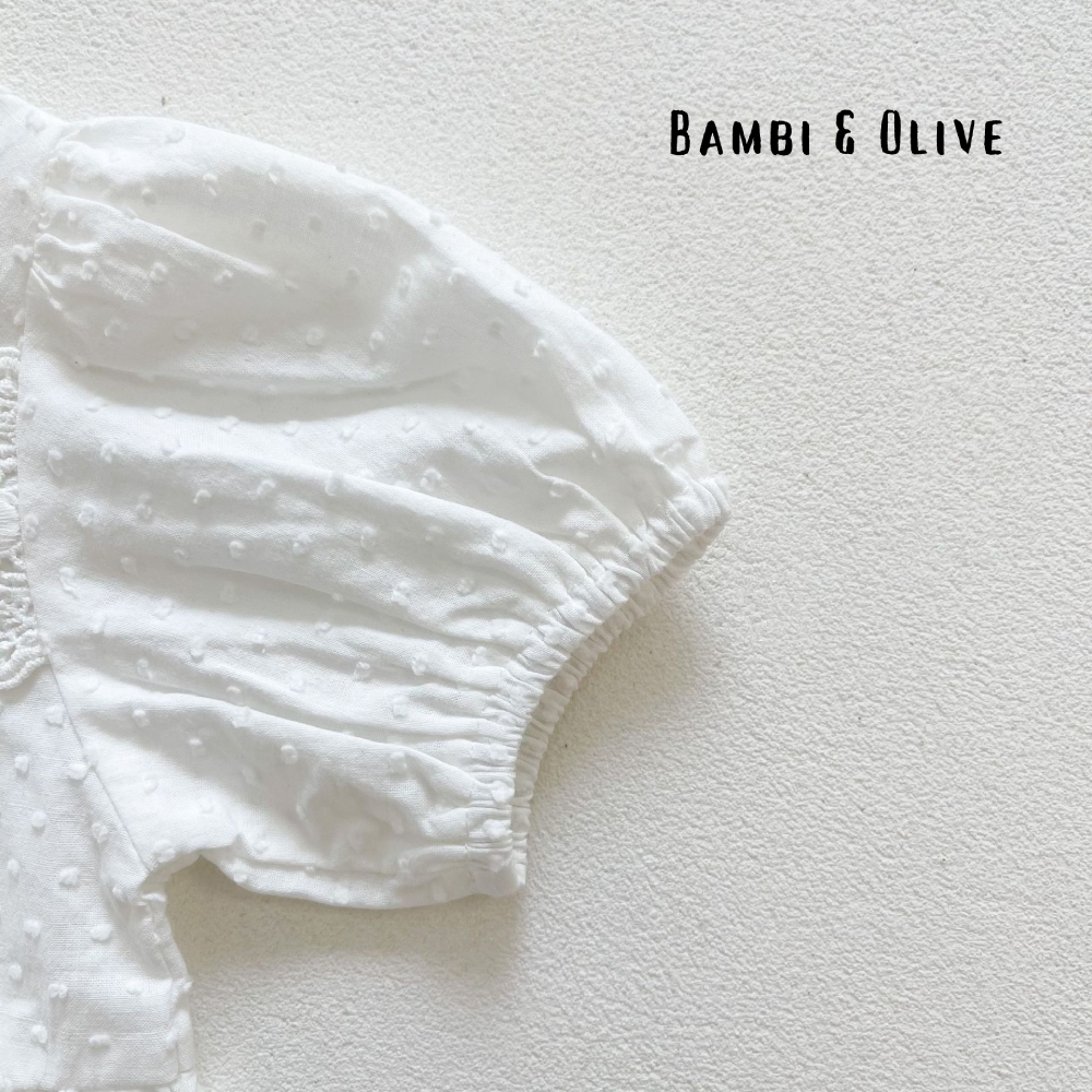 Wonder White Romper + Lace Bonnet