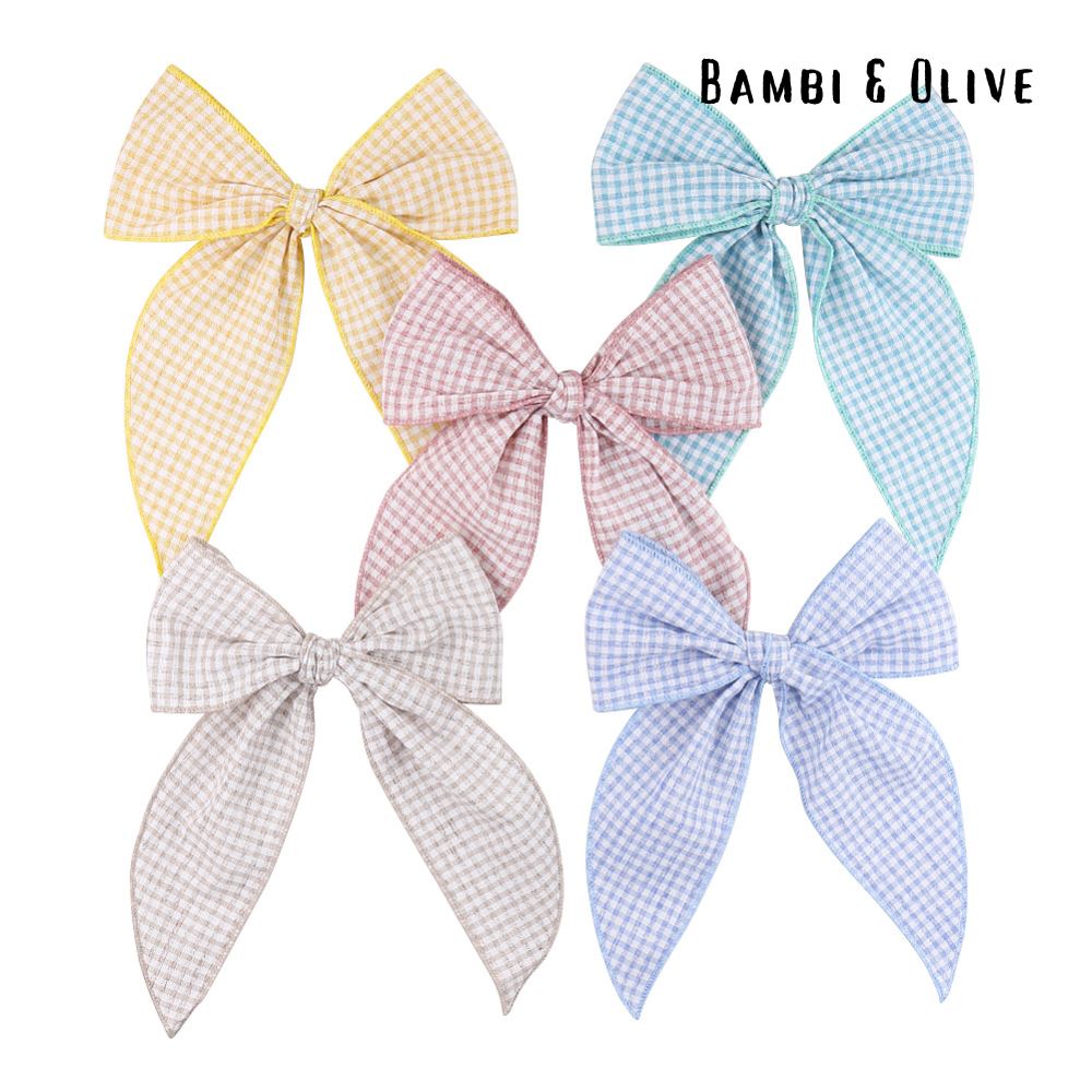 Plaid Statement Bow